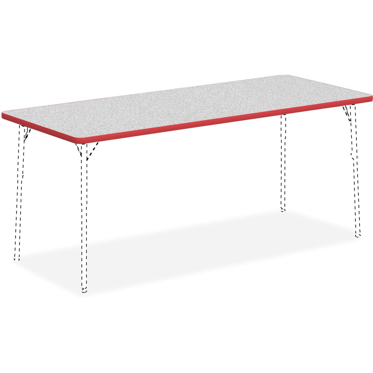 Lorell Classroom Activity Tabletop - Gray Nebula, High Pressure Laminate (HPL) Rectangle Top - 1 Each
