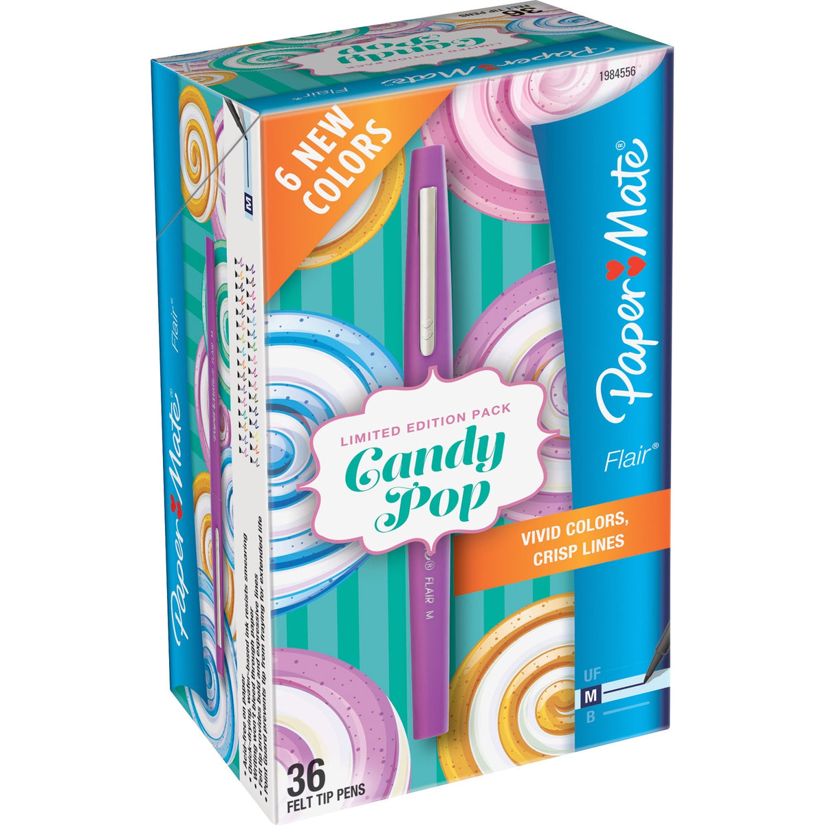 Paper Mate Flair Candy Pop Limited Edition Felt Tip Pen - 0.7 mm Pen Point - Assorted Ink - Felt Tip - 36 / Box