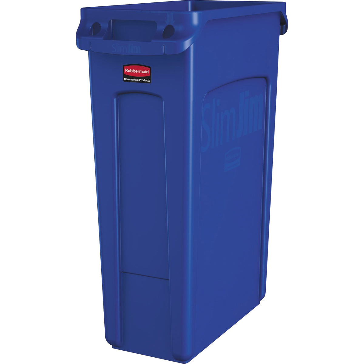 Rubbermaid Commercial Slim Jim 23-Gallon Vented Waste Container - 23 gal Capacity - Handle, Durable, Recyclable - 1 Each