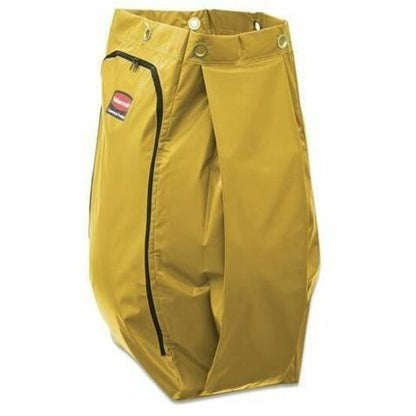 Rubbermaid Commercial 34 Gal Vinyl Bag for High Capacity Janitorial Cleaning Carts, Yellow - 34 gal Capacity - 16.80" Le