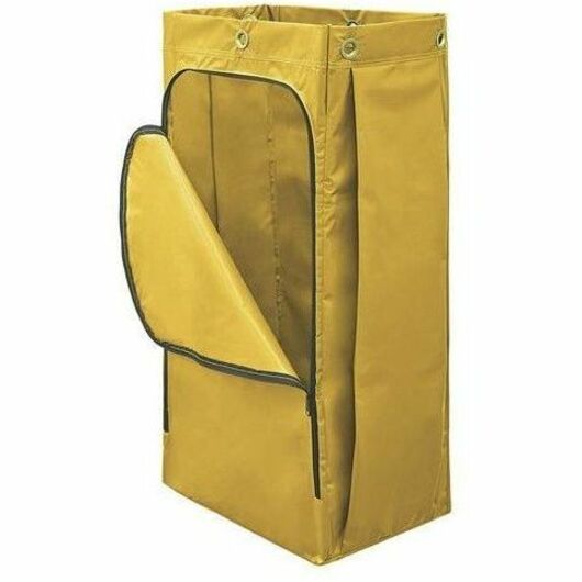 Rubbermaid Commercial 34 Gal Vinyl Bag for High Capacity Janitorial Cleaning Carts, Yellow - 34 gal Capacity - 16.80" Le