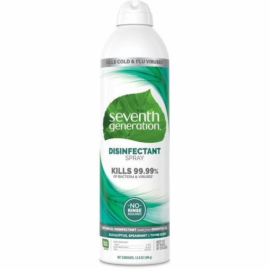 Seventh Generation Disinfectant Cleaner - For Day Care - 13.9 fl oz (0.4 quart) - Eucalyptus Spearmint & Thyme Scent - 1