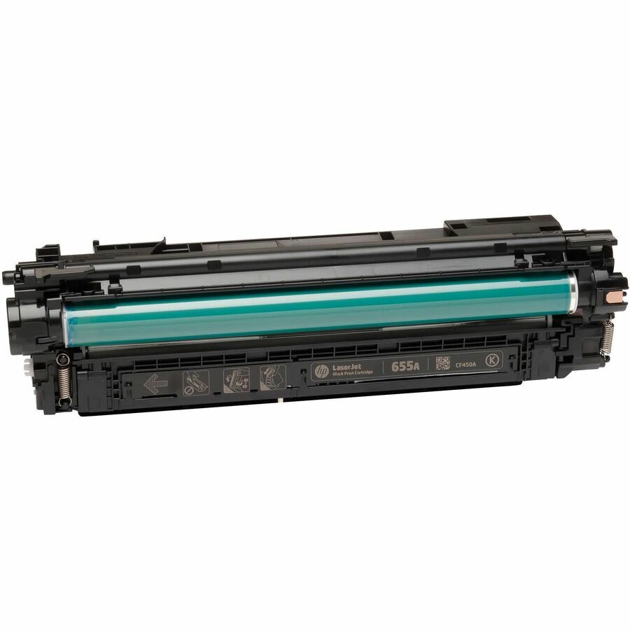 HP 655A Original Laser Toner Cartridge - Black - 1 Each - 12500 Pages
