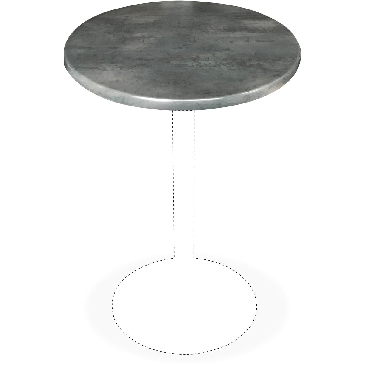 Holland Bar Stools Utility Table Top - Round Top - 36" Table Top Diameter - Black Steel - 2 / Carton