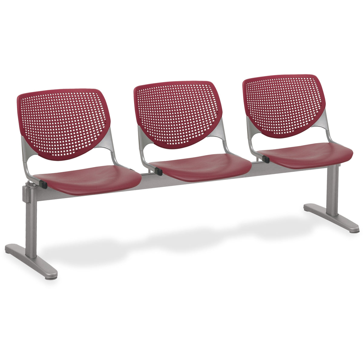 KFI KOOL 3 Seat Beam - Polypropylene Seat Material - Polypropylene Back Material - Powder Coated Silver Frame Color - St