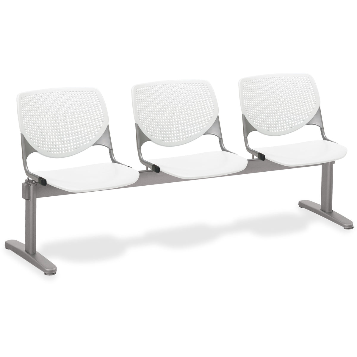 KFI KOOL 3 Seat Beam - Polypropylene Seat Material - Polypropylene Back Material - Powder Coated Silver Frame Color - St