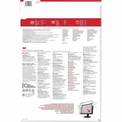 3M High Clarity Privacy Filter Black, Glossy - For 23.8" Widescreen LCD Monitor - 16:9 - Scratch Resistant, Dust Resista