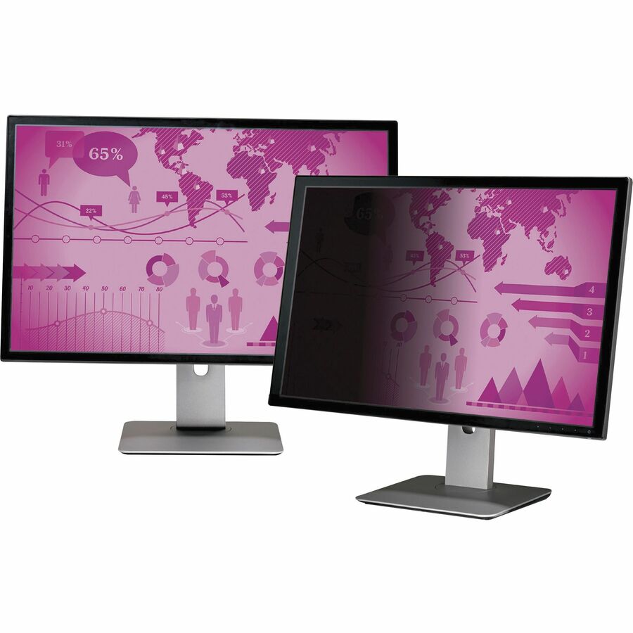 3M High Clarity Privacy Filter Black, Glossy - For 23.8" Widescreen LCD Monitor - 16:9 - Scratch Resistant, Dust Resista