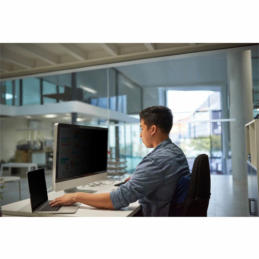 3M High Clarity Privacy Filter Black, Glossy - For 24" Widescreen LCD Monitor - 16:9 - Scratch Resistant, Dust Resistant