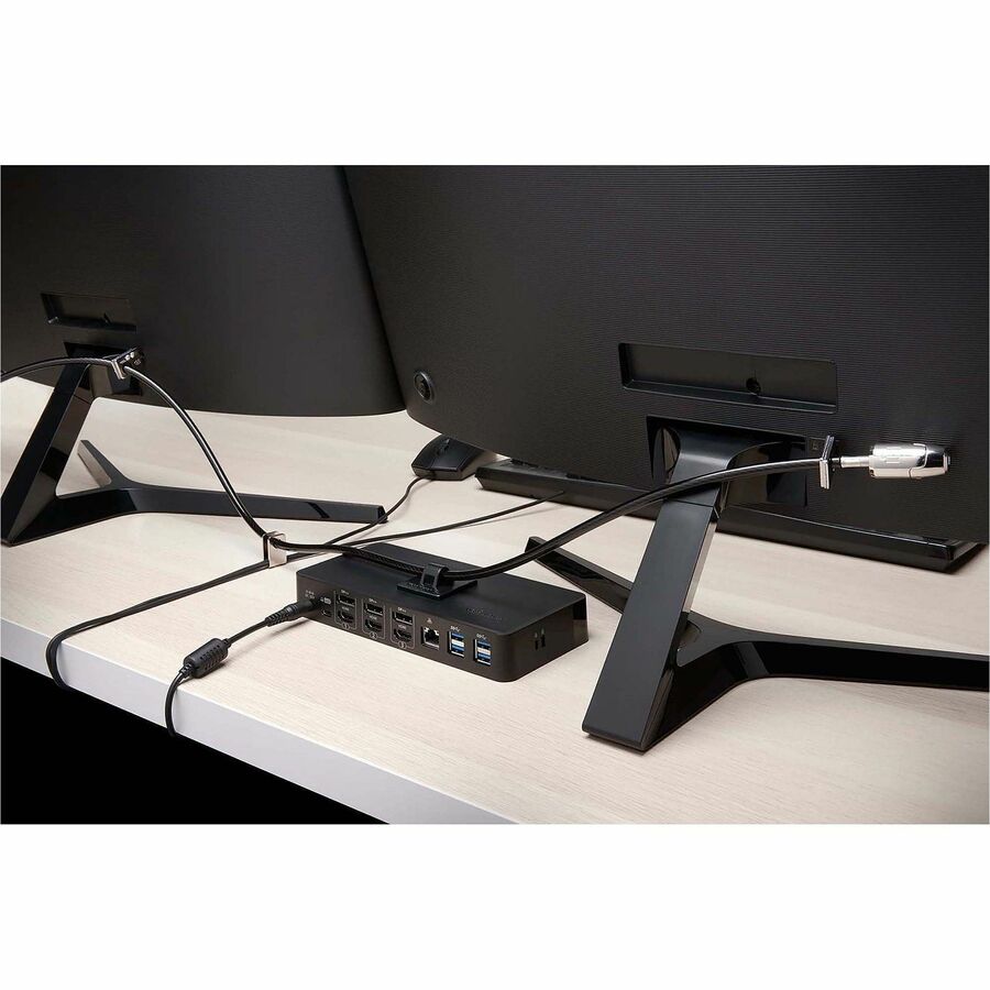 Kensington Desktop & Peripherals 2.0 Locking Kit - 8 ft Cable - Keyed Lock - Black - Carbon Steel, Plastic