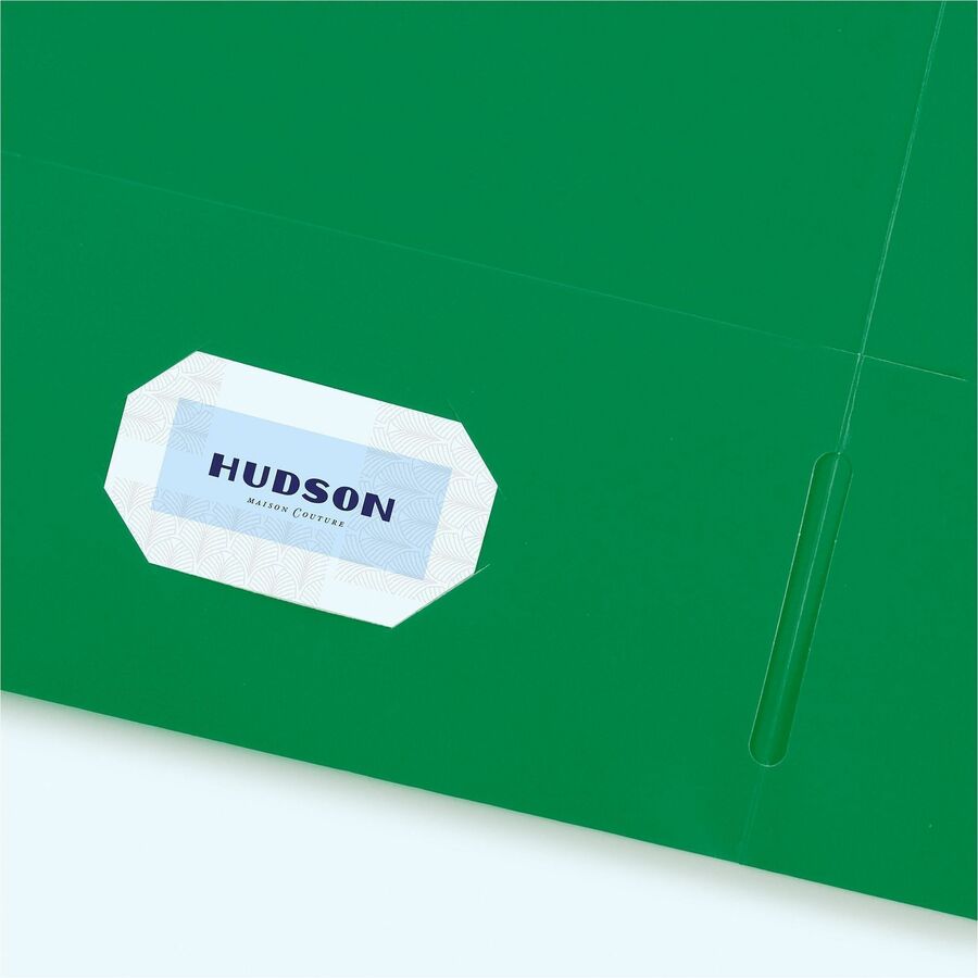 Avery® Letter Pocket Folder - 8 1/2" x 11" - 40 Sheets Capacity - 2 Internal Pocket - Embossed Paper - Green - Embossed 