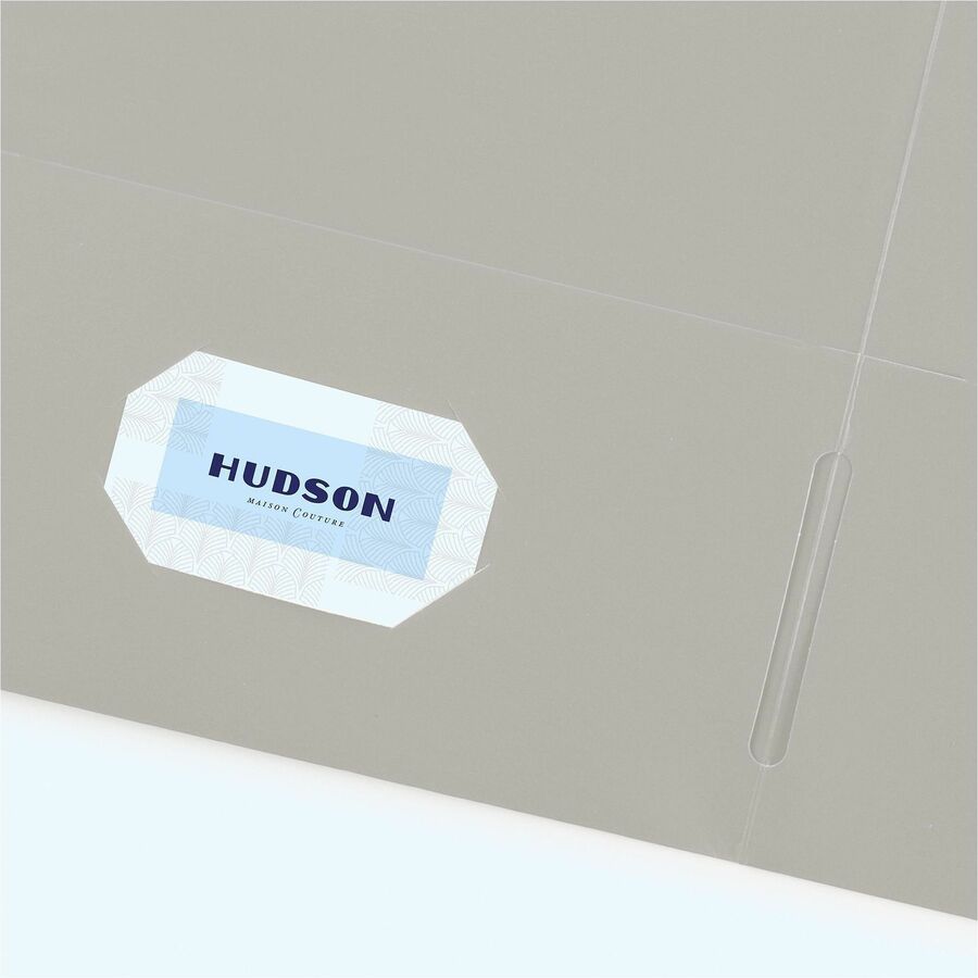 Avery® Letter Pocket Folder - 8 1/2" x 11" - 40 Sheets Capacity - 2 Internal Pocket - Embossed Paper - Gray - Embossed -