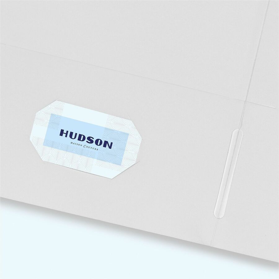 Avery® Letter Pocket Folder - 8 1/2" x 11" - 40 Sheets Capacity - 2 Internal Pocket - Embossed Paper - White - Embossed 