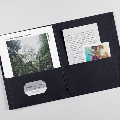 Avery® Letter Pocket Folder - 8 1/2" x 11" - 40 Sheets Capacity - 2 Internal Pocket - Embossed Paper - Assorted - Emboss