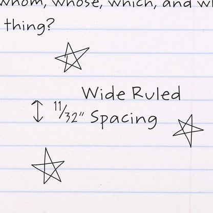 Mead Wide Ruled Composition Notebook - 100 Sheets - Sewn - 7 1/2" x 9 3/4" Sheet Size - White Paper - Black Marble Cover