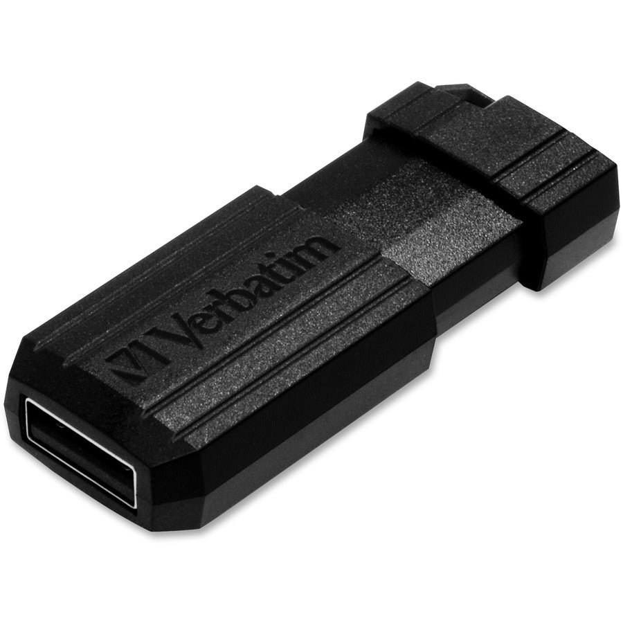 Verbatim PinStripe USB Flash Drives - 8 GB - USB 2.0 - Black - 5 / Bundle
