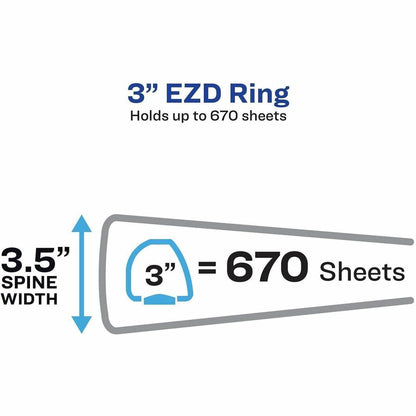Avery® 3" Heavy-Duty Industrial SDS Binder - One-Touch Rings - 3" Binder Capacity - Letter - 8 1/2" x 11" Sheet Size - 6
