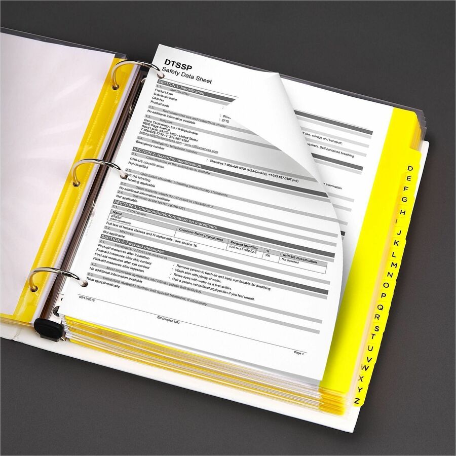 Avery® 3" Heavy-Duty Industrial SDS Binder - One-Touch Rings - 3" Binder Capacity - Letter - 8 1/2" x 11" Sheet Size - 6