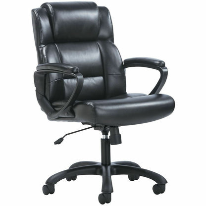 Sadie Mid-Back Executive Chair - Black Seat Color - SofThread Leather Seat Material - Black Back Color - SofThread Leath