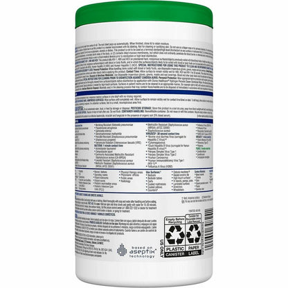 Clorox Healthcare Hydrogen Peroxide Cleaner Disinfectant Wipes - For Multipurpose, Multi Surface - Wipe - 9" Length x 6.