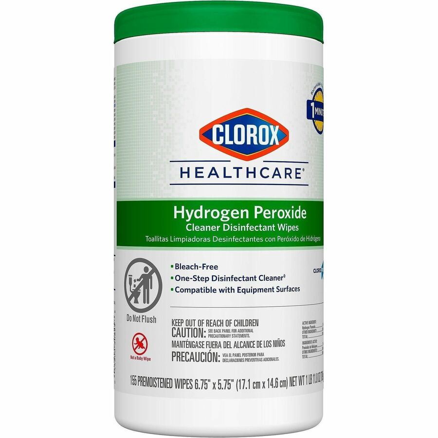 Clorox Healthcare Hydrogen Peroxide Cleaner Disinfectant Wipes - For Multipurpose, Multi Surface - Wipe - 5.75" Length x