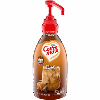 Coffee mate Salted Caramel Chocolate Liquid Concentrate Coffee Creamer - Pump Bottle - Salted Caramel Chocolate Flavor -