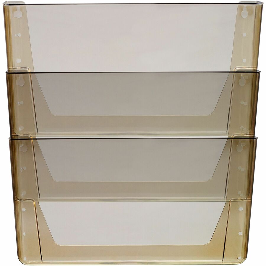 Storex Stacking Wall Pocket Set - 18 x File - 1 Pocket(s) - 7" Height x 4" Width x 16" Length - Stackable, BPA Free, PVC