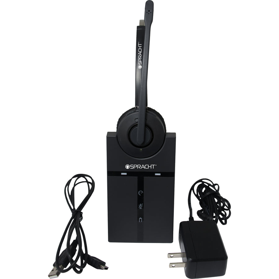 Spracht ZUM Maestro USB Headset - Mono - Wireless - DECT 6.0 - 350 ft - 32 Ohm - 300 Hz to 3.40 kHz - Over-the-head - Mo