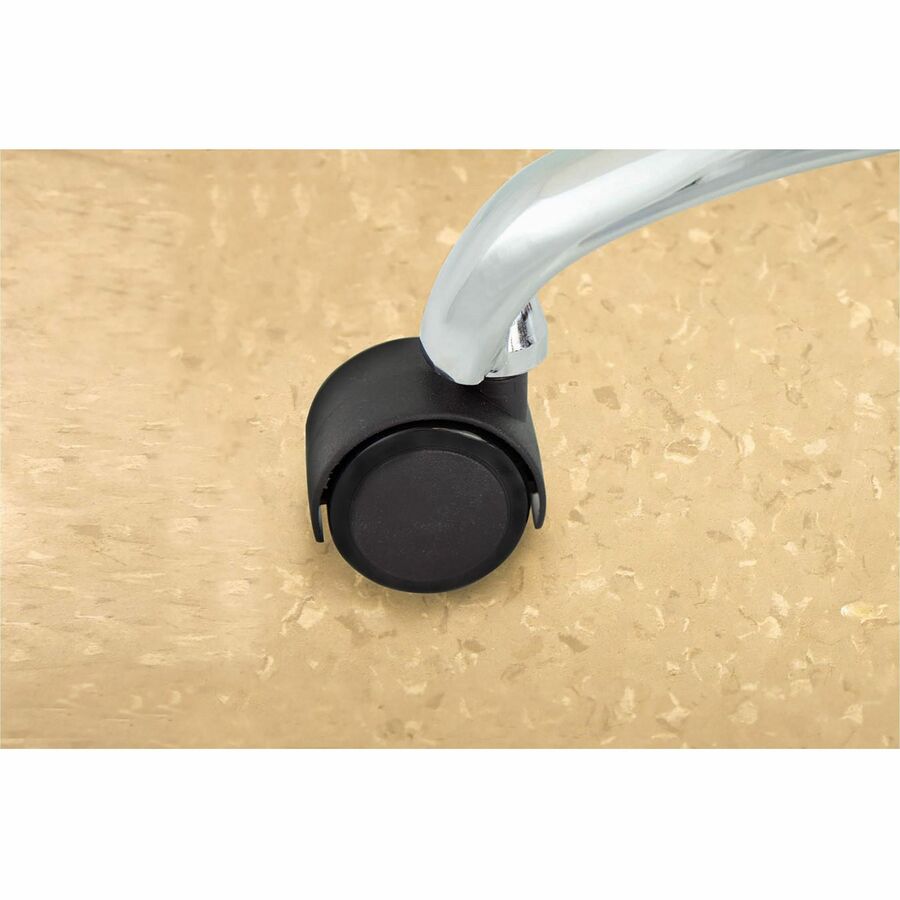 Master Caster Duet Noiseless Chair Mat Casters - 2" Diameter - 110 lb Load Capacity - Polyurethane - Matte Black - 1 Set