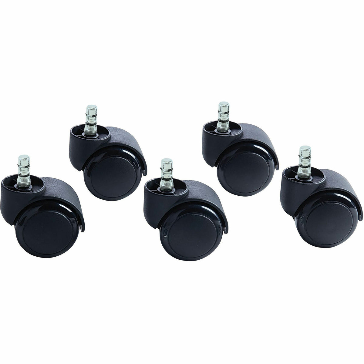 Master Caster Futura Noiseless Chair Mat Casters - 2.19" Diameter - 120 lb Load Capacity - Polyurethane - Matte Black - 