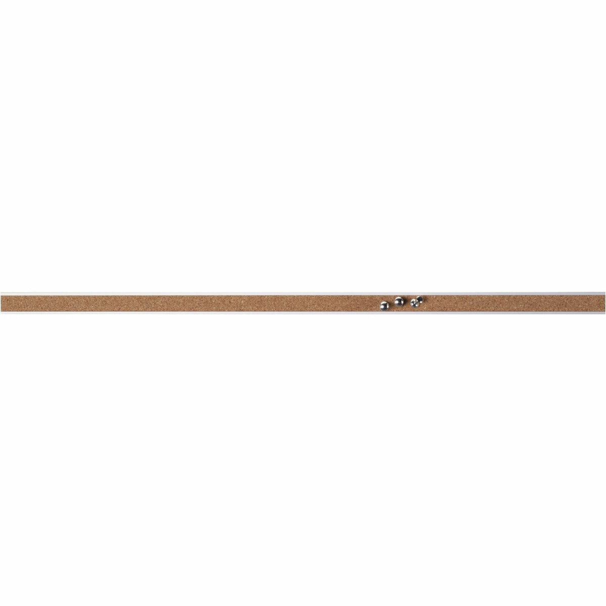 Lorell Cork Strip Bulletin Bars - 24" Board Width - Cork Surface - Self-healing, Fade Resistant, Self-sealing - Anodized