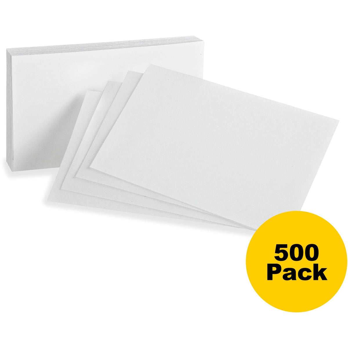 Oxford Plain Index Cards - 3" x 5" - 85 lb Basis Weight - Sustainable Forestry Initiative (SFI) - White - 100/Pack - 5 /