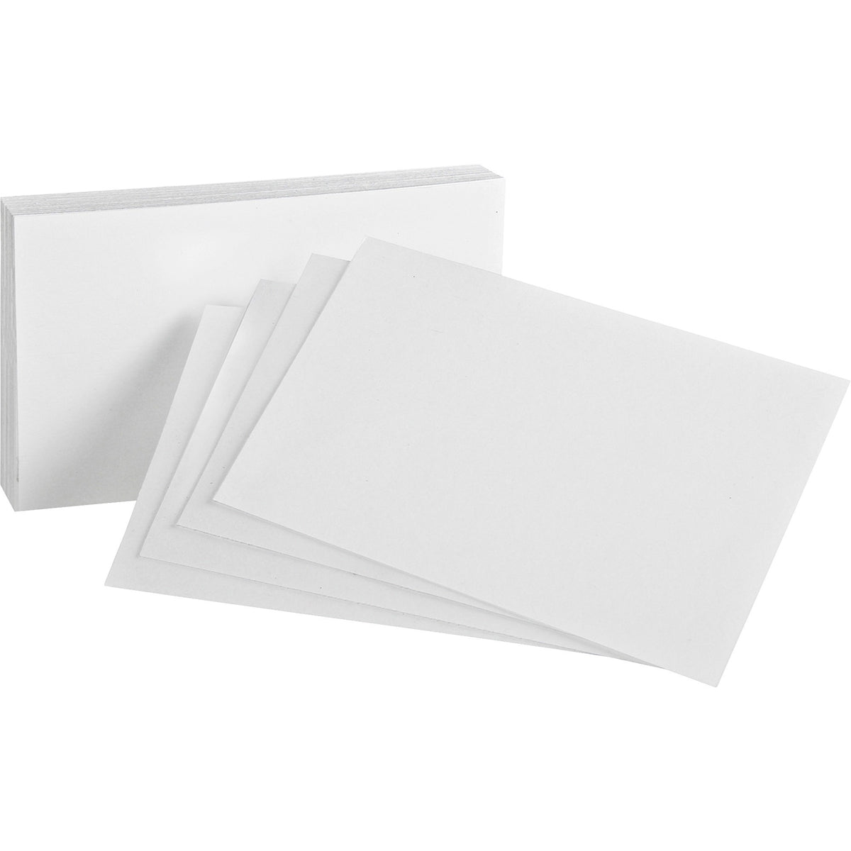 Oxford Plain Index Cards - 4" x 6" - 85 lb Basis Weight - Sustainable Forestry Initiative (SFI) - White - 100/Pack - 5 /