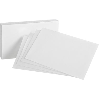 Oxford Plain Index Cards - 4" x 6" - 85 lb Basis Weight - Sustainable Forestry Initiative (SFI) - White - 100/Pack - 5 /