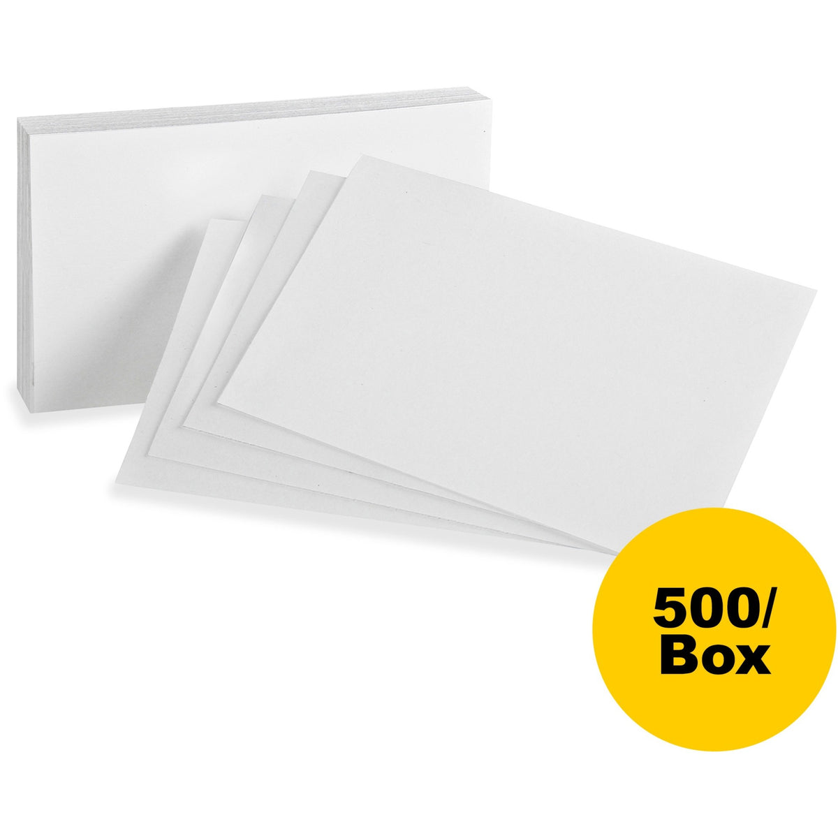 Oxford Plain Index Cards - 5" x 8" - 85 lb Basis Weight - Sustainable Forestry Initiative (SFI) - White - 100/Pack - 5 /
