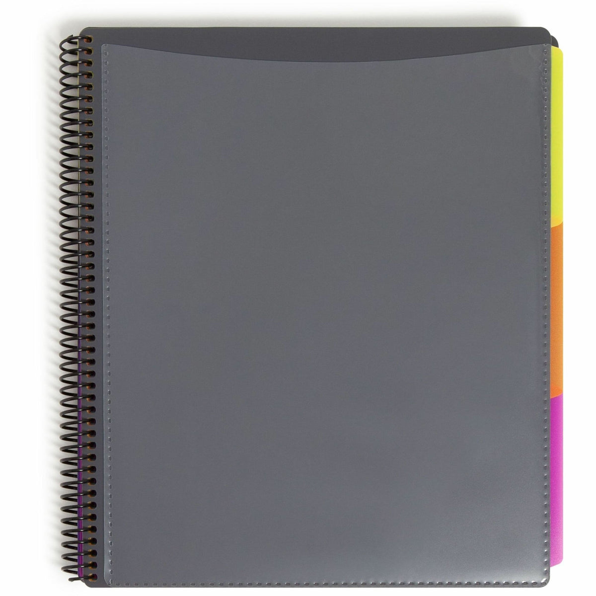 Smead 1/3 Tab Cut Letter Organizer Folder - 8 1/2" x 11" - Spiral Fastener - 24 Inside Back Pocket - Assorted Tab Positi