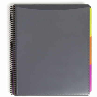 Smead 1/3 Tab Cut Letter Organizer Folder - 8 1/2" x 11" - Spiral Fastener - 24 Inside Back Pocket - Assorted Tab Positi