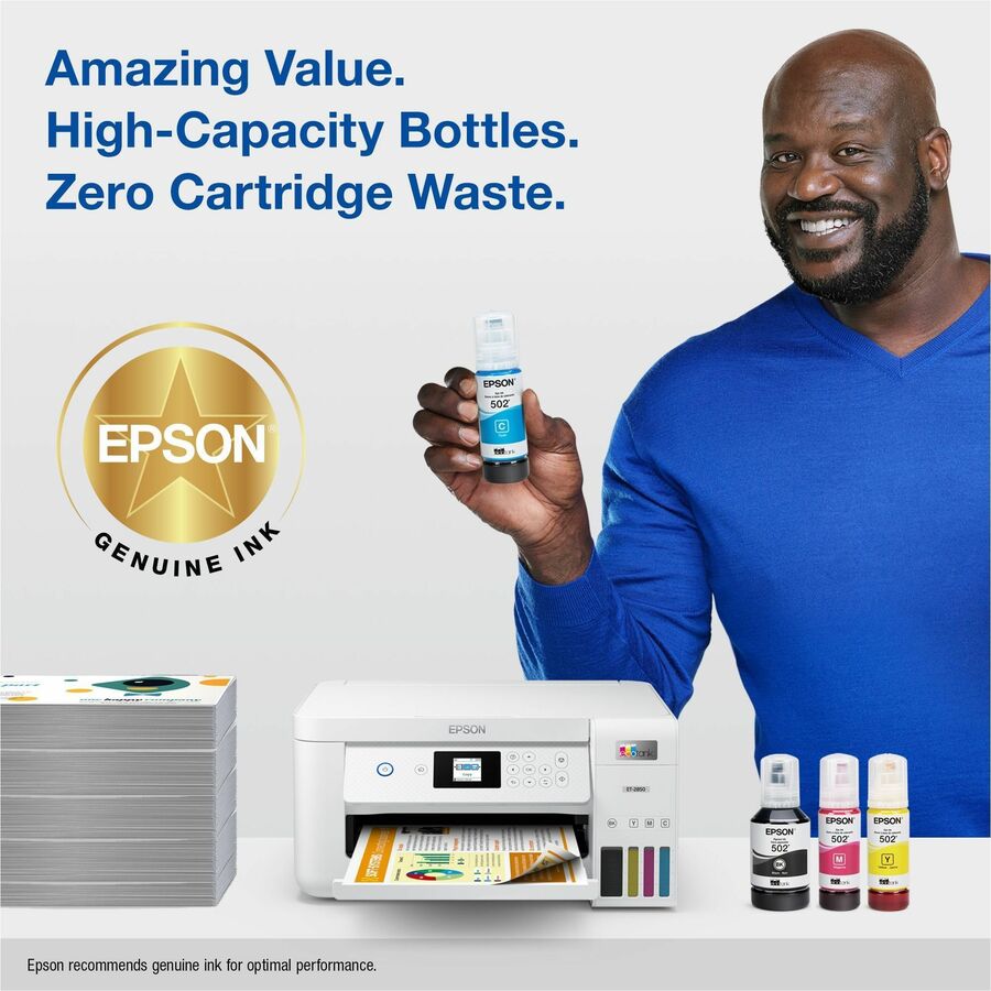Epson T502, Magenta Ink Bottle - Inkjet - Magenta - 1 Each