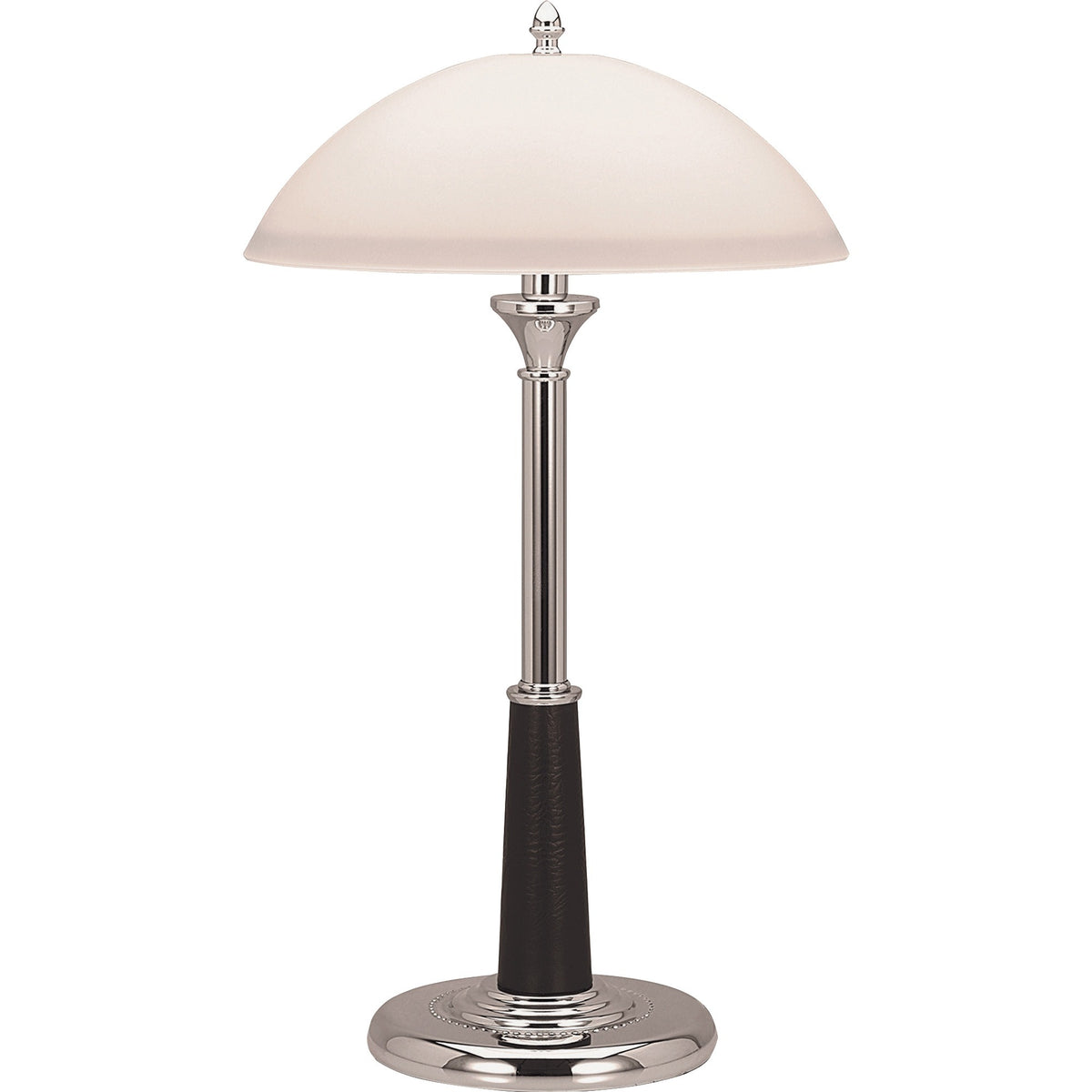 Lorell Glass Shaded Desk Lamp - 24" Height x 7.8" Width - 2 x 10 W CFL Bulb - Chrome - Desk Mountable - Chrome - for Des