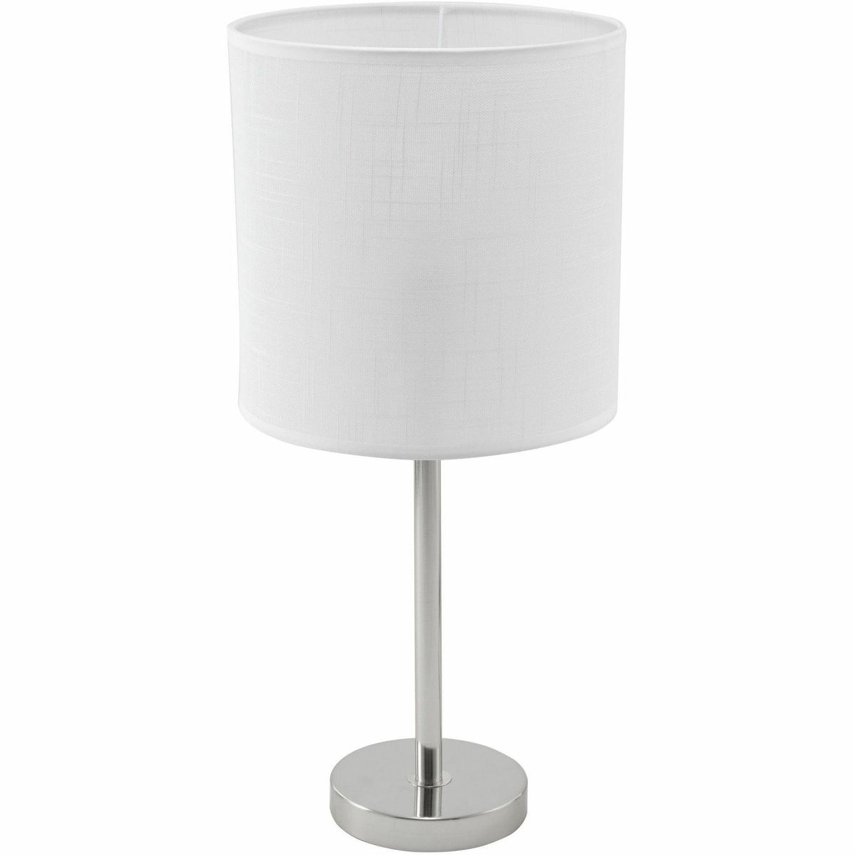 Lorell LED Contemporary Table Lamp - 22" Height x 10" Width - 10 W LED Bulb - Brushed Nickel - Desk Mountable - Silver -