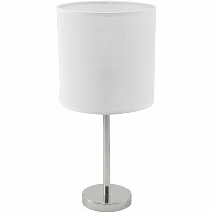Lorell LED Contemporary Table Lamp - 22" Height x 10" Width - 10 W LED Bulb - Brushed Nickel - Desk Mountable - Silver -