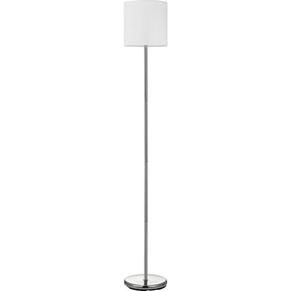 Lorell LED Contemporary Floor Lamp - 65" Height x 12" Width - 10 W LED Bulb - Brushed Nickel - Floor-mountable - Silver