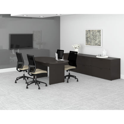 Lorell Prominence 2.0 Right-Pedestal Credenza - 29" Height x 72" Width x 24" Depth, 1" Thickness Top - Total Drawer(s): 