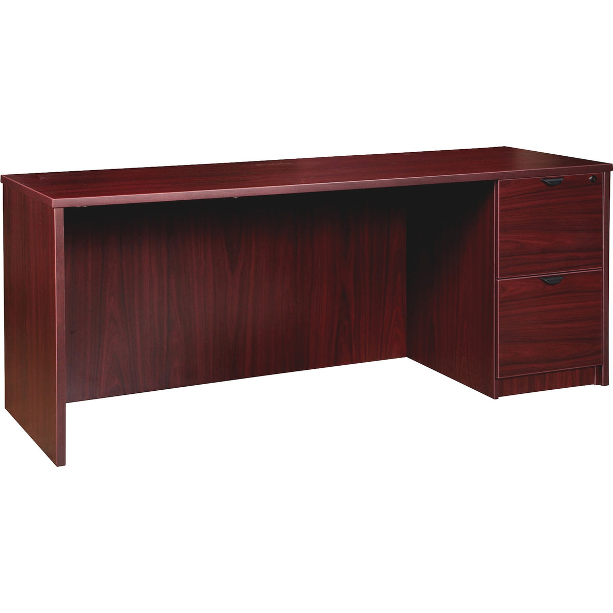 Lorell Prominence 2.0 Right-Pedestal Credenza - 29" Height x 72" Width x 24" Depth, 1" Thickness Top - Total Drawer(s): 