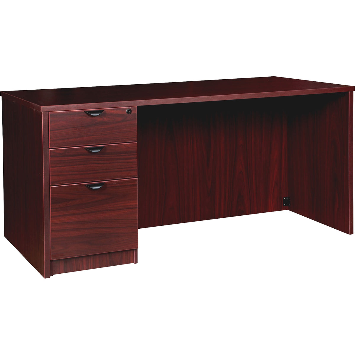 Lorell Prominence 2.0 Left-Pedestal Desk - Rectangle - 1" Thickness Top, 29" Height x 60" Width x 30" Depth - Total Draw