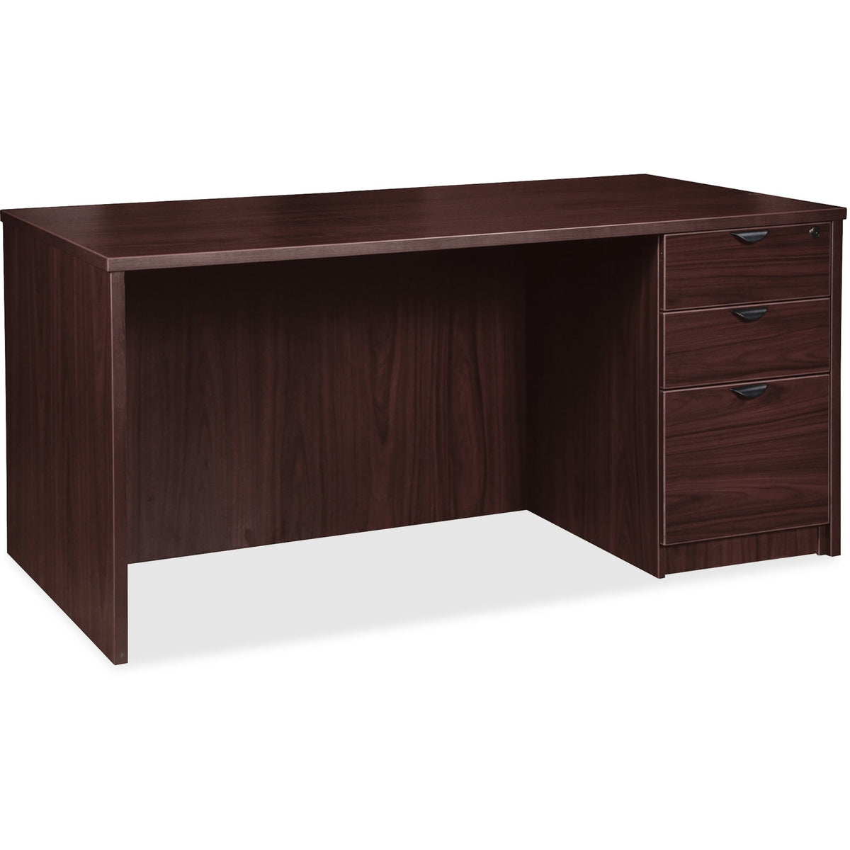 Lorell Prominence 2.0 Right-Pedestal Desk - 1" Thickness Top, 29" Height x 72" Width x 36" Depth - Total Drawer(s): 3 - 