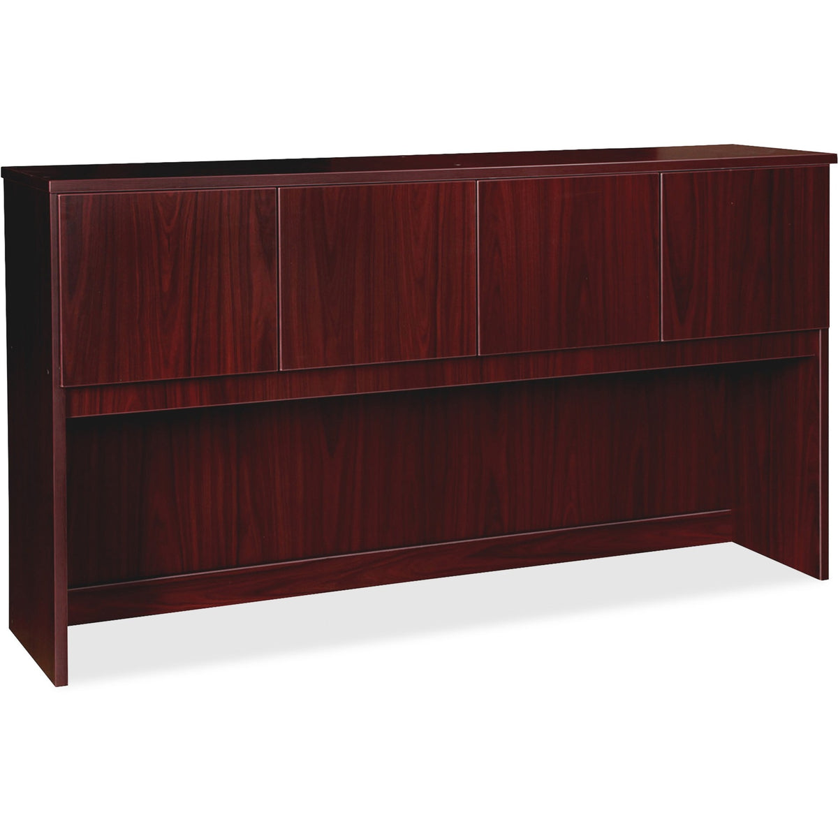 Lorell Prominence 2.0 Hutch - 39" Height x 72" Width x 16" Depth - 4 Door(s) - Material: Particleboard - Finish: Mahogan