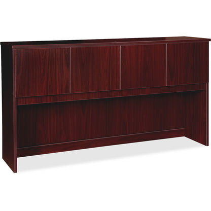 Lorell Prominence 2.0 Hutch - 39" Height x 72" Width x 16" Depth - 4 Door(s) - Material: Particleboard - Finish: Mahogan