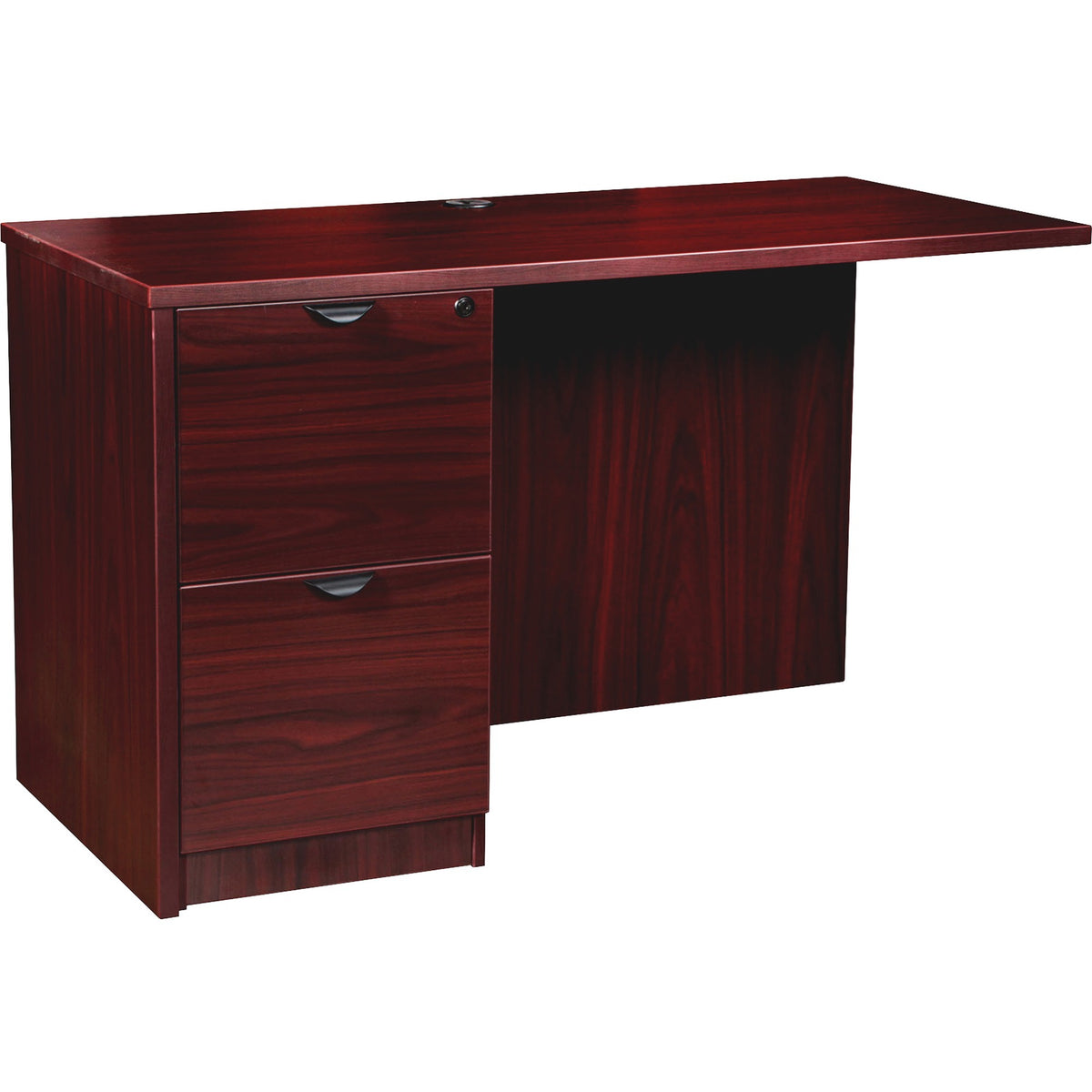 Lorell Prominence 2.0 Left Return - 29" Height x 42" Width x 24" Depth, 1" Thickness Top - Total Drawer(s): 2 - Band Edg