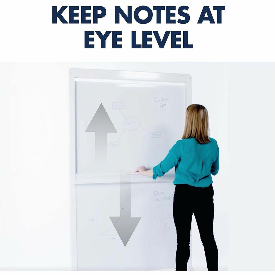 Quartet Motion Dual-Track Mobile Magnetic Dry-Erase Easel - 40" (3.3 ft) Width x 68" (5.7 ft) Height - White Painted Ste